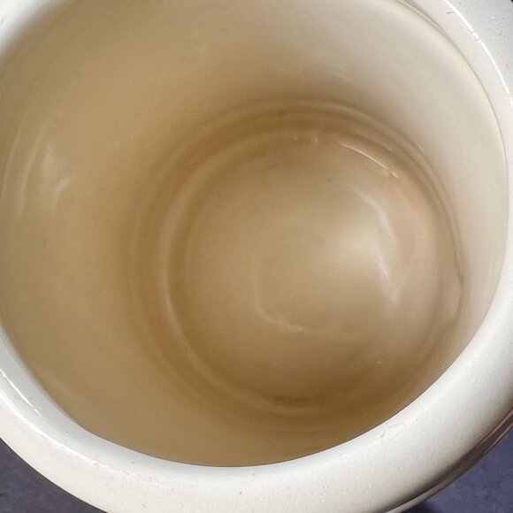 Vtg Schaefer Ceramic Pottery Beer Stein Mug Wheeling Ivory Barware Souvenir 50s - Picture 12 of 15